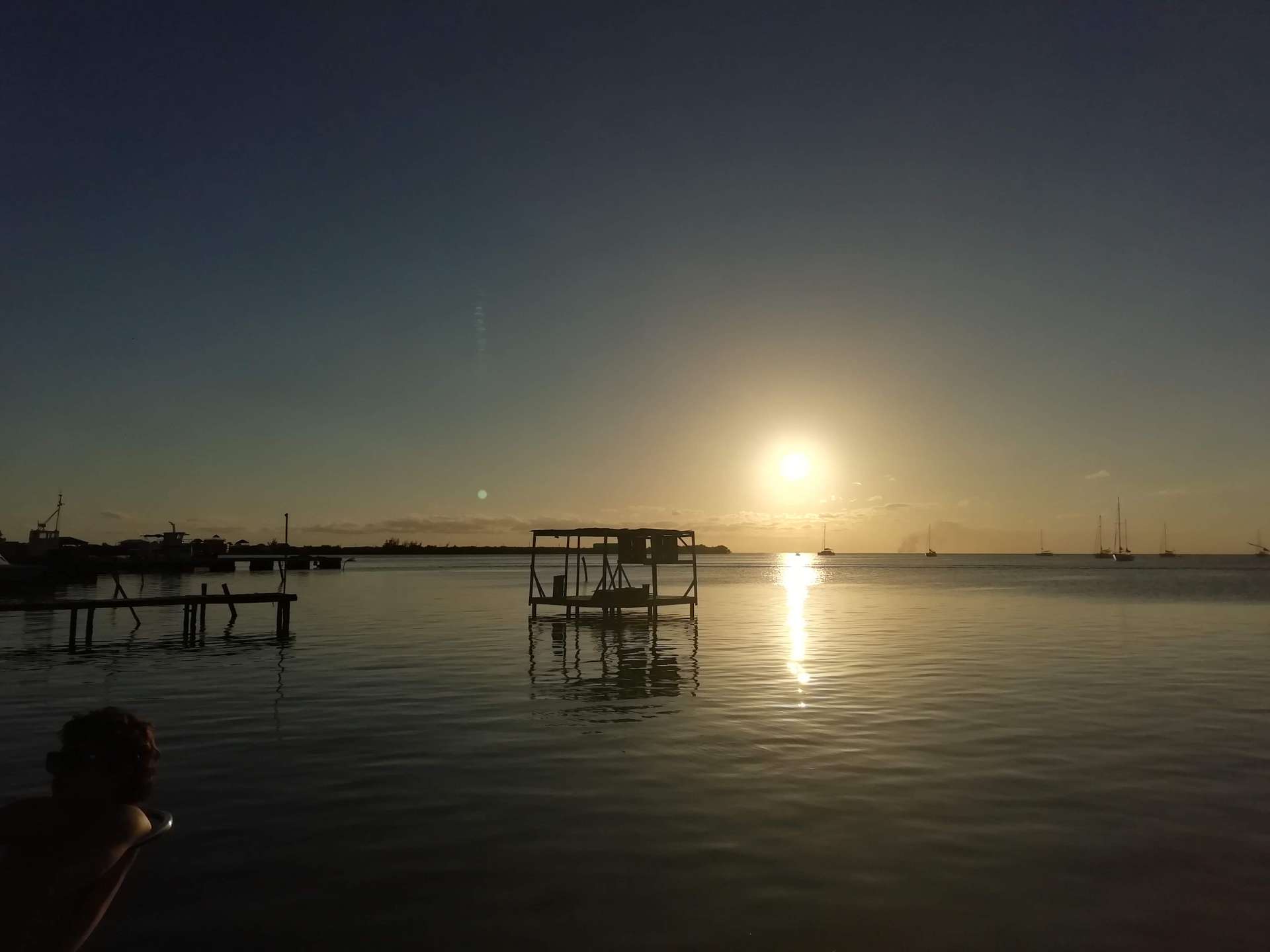Zonsondergang Caye Caulker Belize