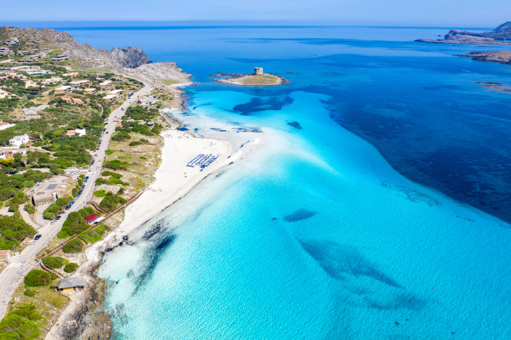 La Pelosa strand op Sardinie