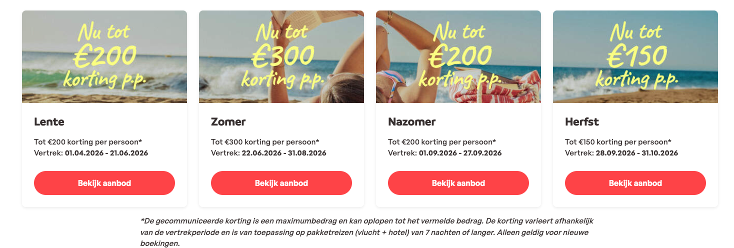 kortingsactie sunweb