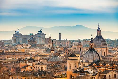 Italië Rome from Castel Sant Angelo