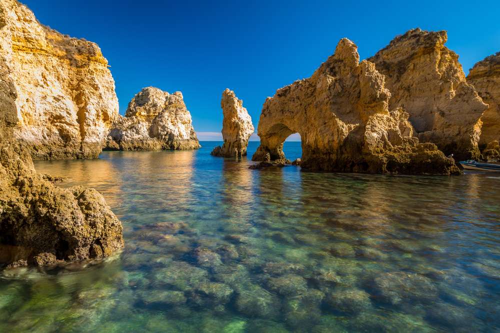 Portugal Algarve water met rotsen