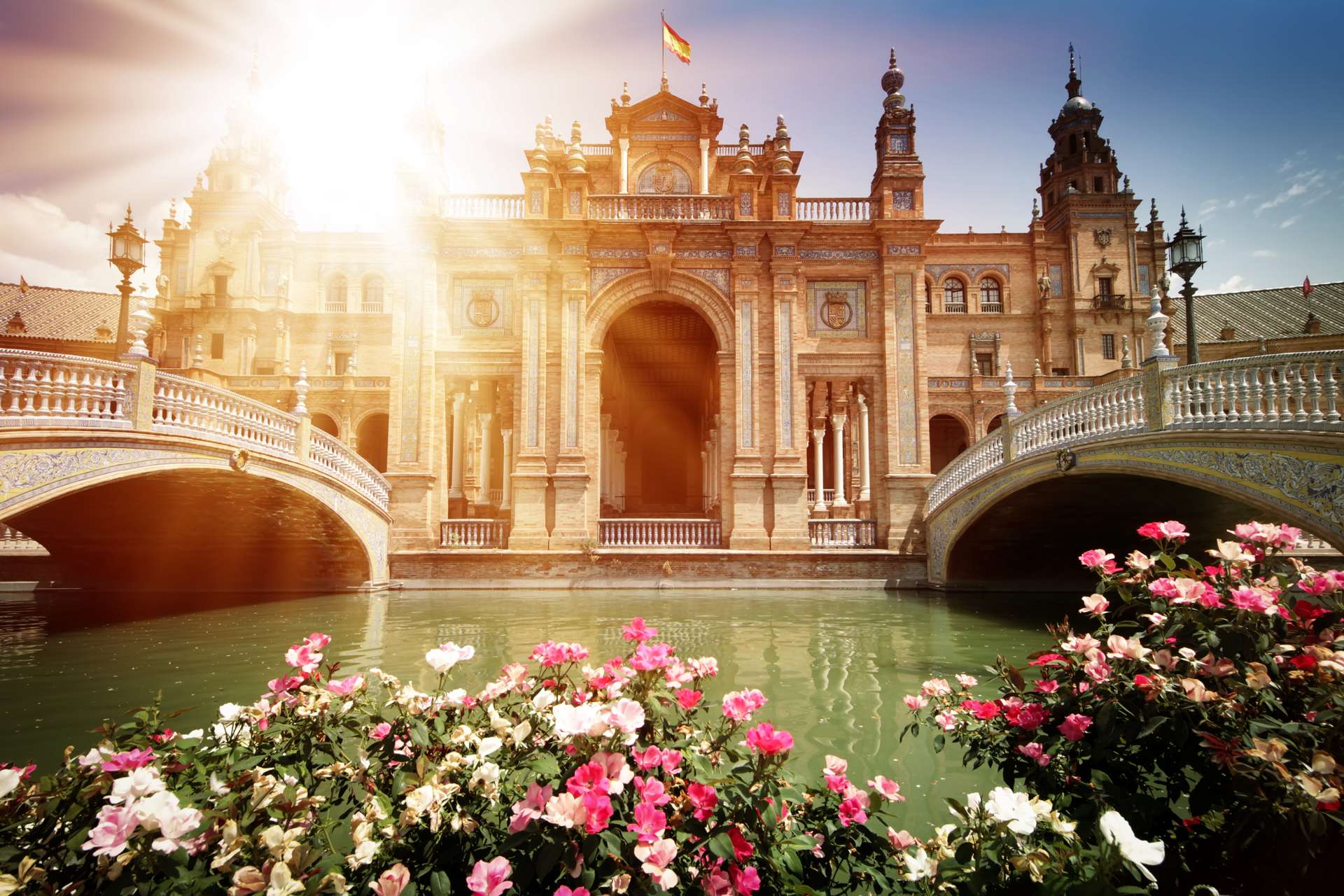 Spanje Andalusië Sevilla Plaza de Espana